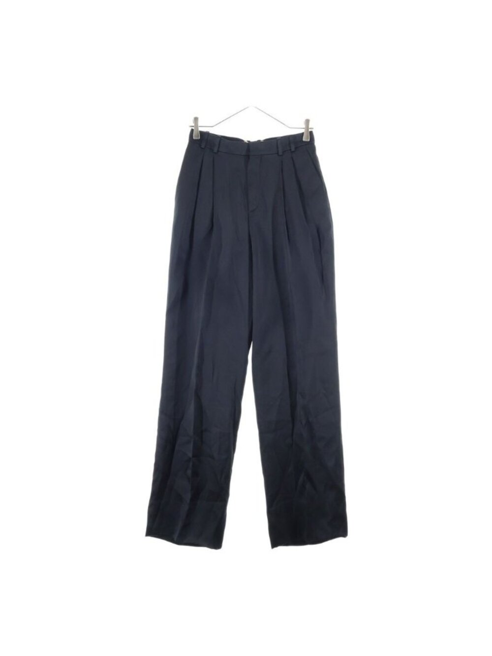 Saint Laurent Paris 24 Aw Straight-leg Satin Trousers Pants Black